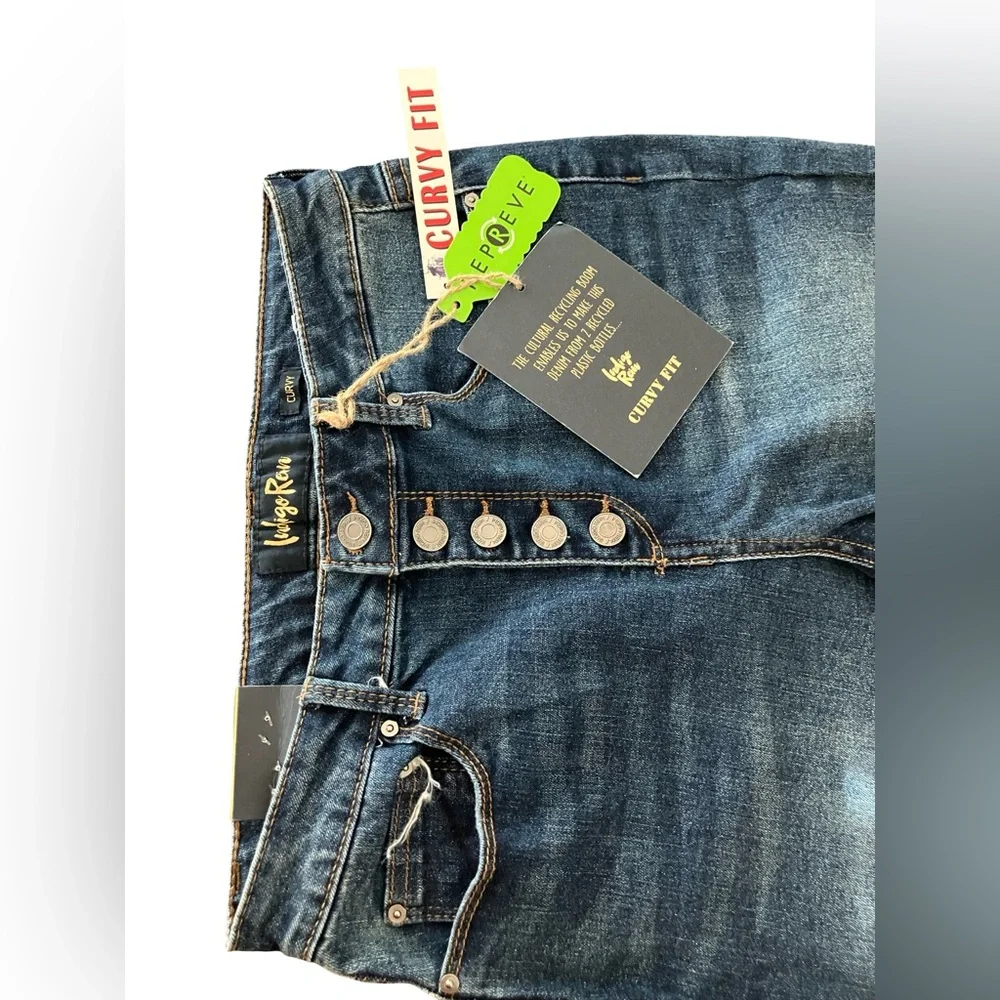 Indigo Rein High Rise Curvy Fit Narrow Leg Above Ankle Junior Blue Jean NWT 9/28